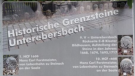 Informationstafel "Historische Grenzsteine Unterebersbach"
